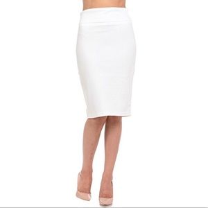 White High Waist Skirt
